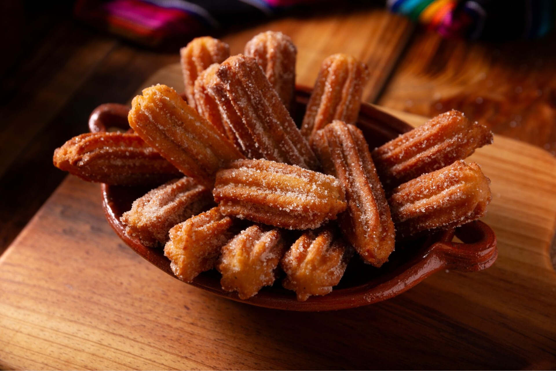 Déguster des churros à l'espace restauration les Burgers de l'Aven