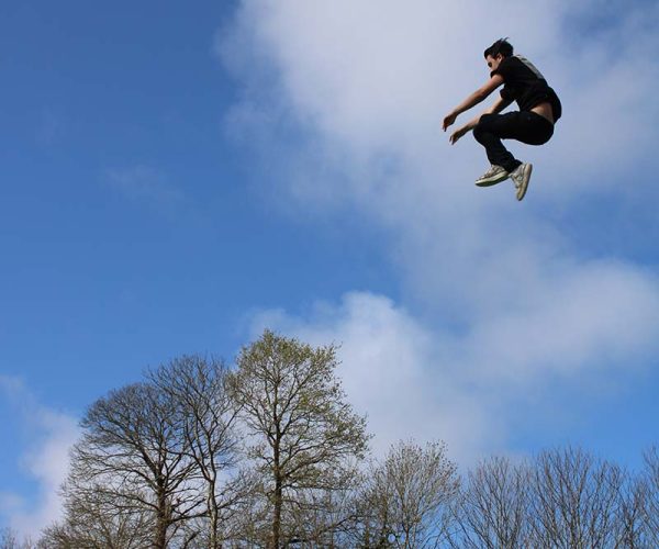 Saut dans le vide à l'Aven Parc, Parc de loisirs à Pont-Aven